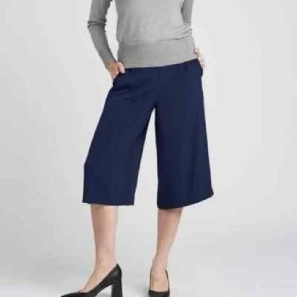 Universal Standard Elvo Culottes Cropped Pant Maritime Blue NWT